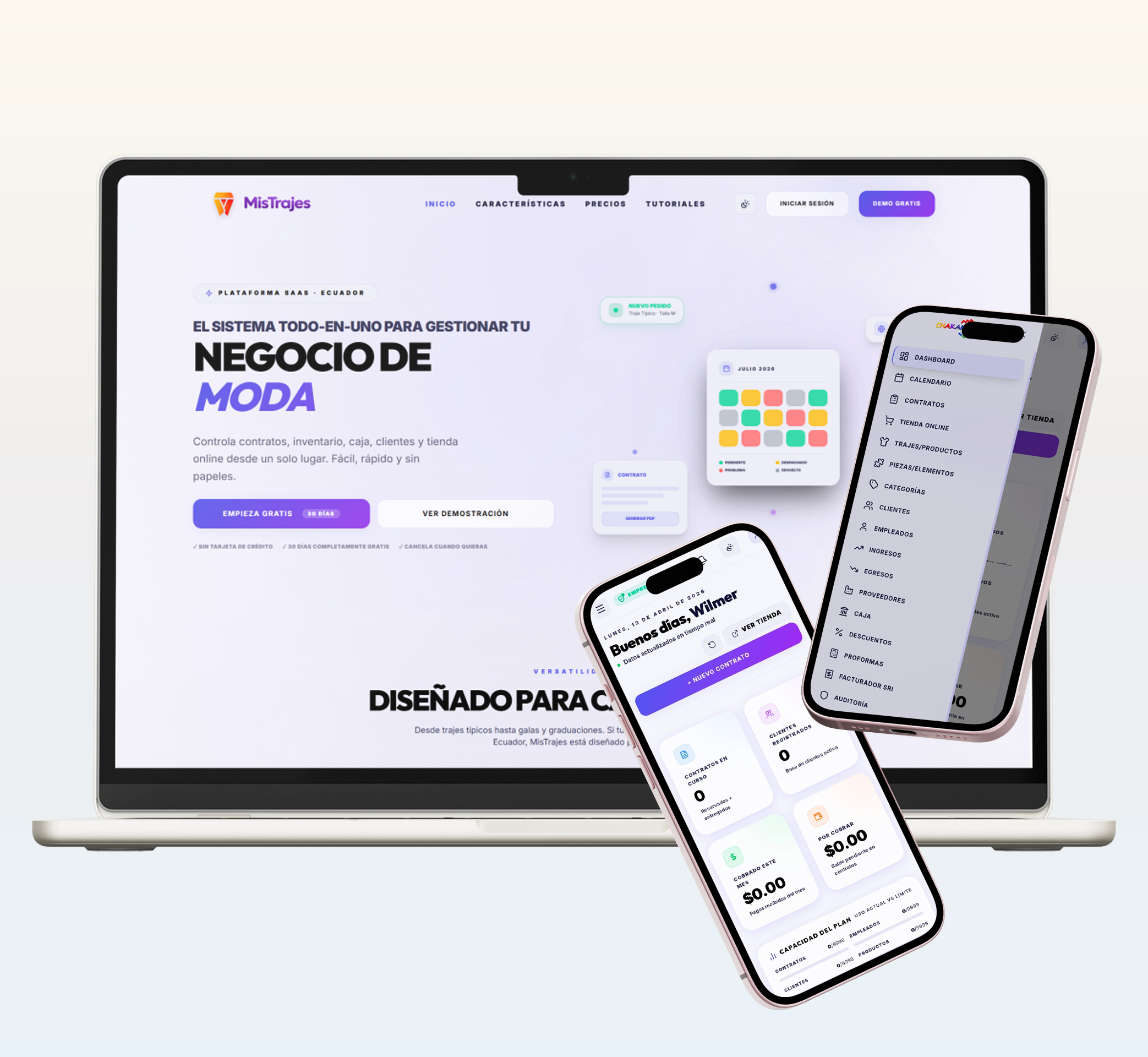 Gestión de alquiler de trajes típicos o disfraces — imagen 1
